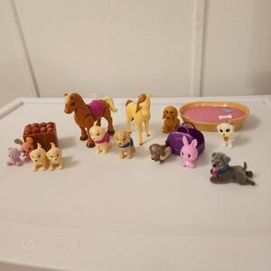 Barbie Pets And Animals Lot Mini Horses Puppies